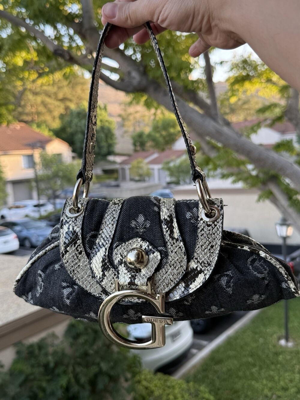 Rare denim Vintage Mini Denim Guess Bag
